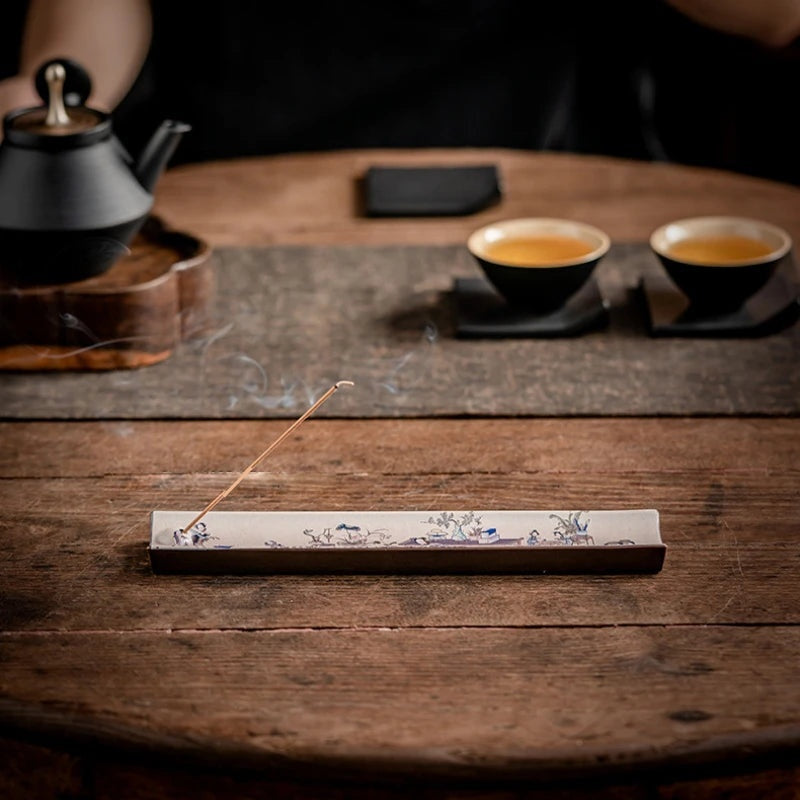 Zen Ceramic Incense Burner — Enamel Aromatherapy Holder