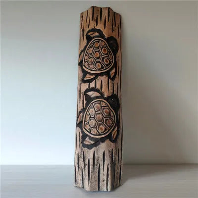 Hand-Carved African Stone Mask — Wooden Wall Hanging