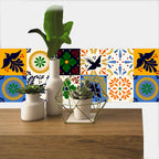 Colorful Floral Tile Stickers — Peel & Stick Kitchen Backsplash