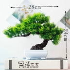 Mini Green Bonsai Tree — Artificial Potted Plant Décor