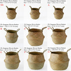 Woven Seagrass Belly Basket — Storage & Planter Basket