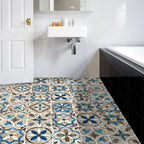 Retro Matte Tile Stickers — 10-Piece Self-Adhesive PVC Wall Decals