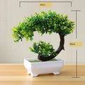 Mini Green Bonsai Tree — Artificial Potted Plant Décor