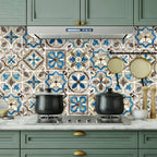 Retro Matte Tile Stickers — 10-Piece Self-Adhesive PVC Wall Decals