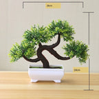 Mini Green Bonsai Tree — Artificial Potted Plant Décor