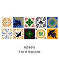 Colorful Floral Tile Stickers — Peel & Stick Kitchen Backsplash