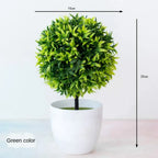 Mini Green Bonsai Tree — Artificial Potted Plant Décor