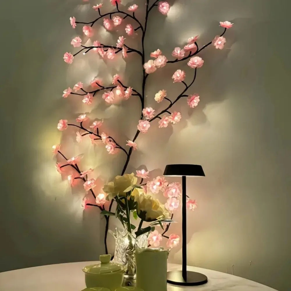 Cherry Blossom Branch LED Fairy Lights — USB Powered
