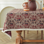 Moroccan Floral Tablecloth — Vintage Pattern Rectangular Table Cover