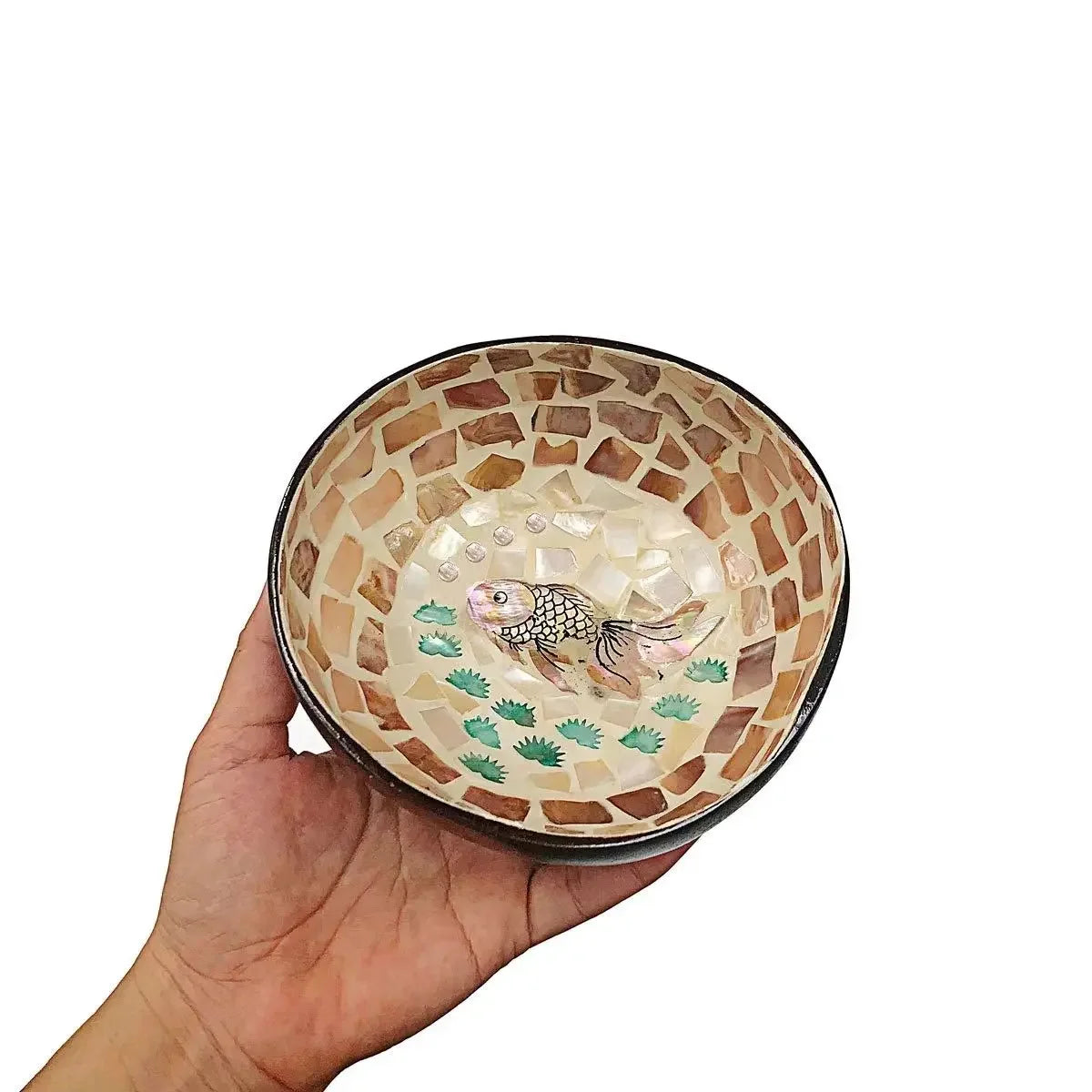 Capiz-Inspired Coconut Shell Bowl — Handmade Filipino Storage &amp; Décor
