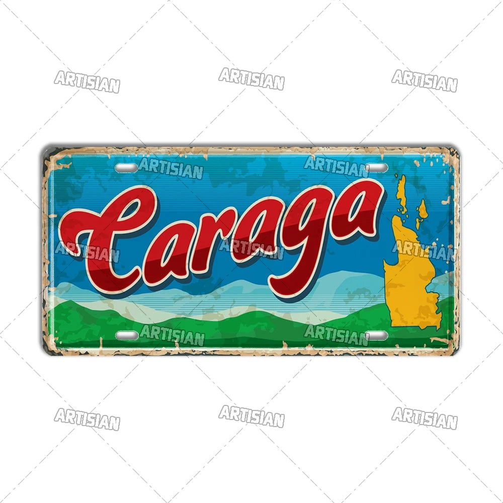 Philippines City Landmark Metal Sign — Decorative Wall Plate