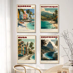 Vintage Havana, Cuba Travel Poster Canvas Print — Latin Heritage Wall Art