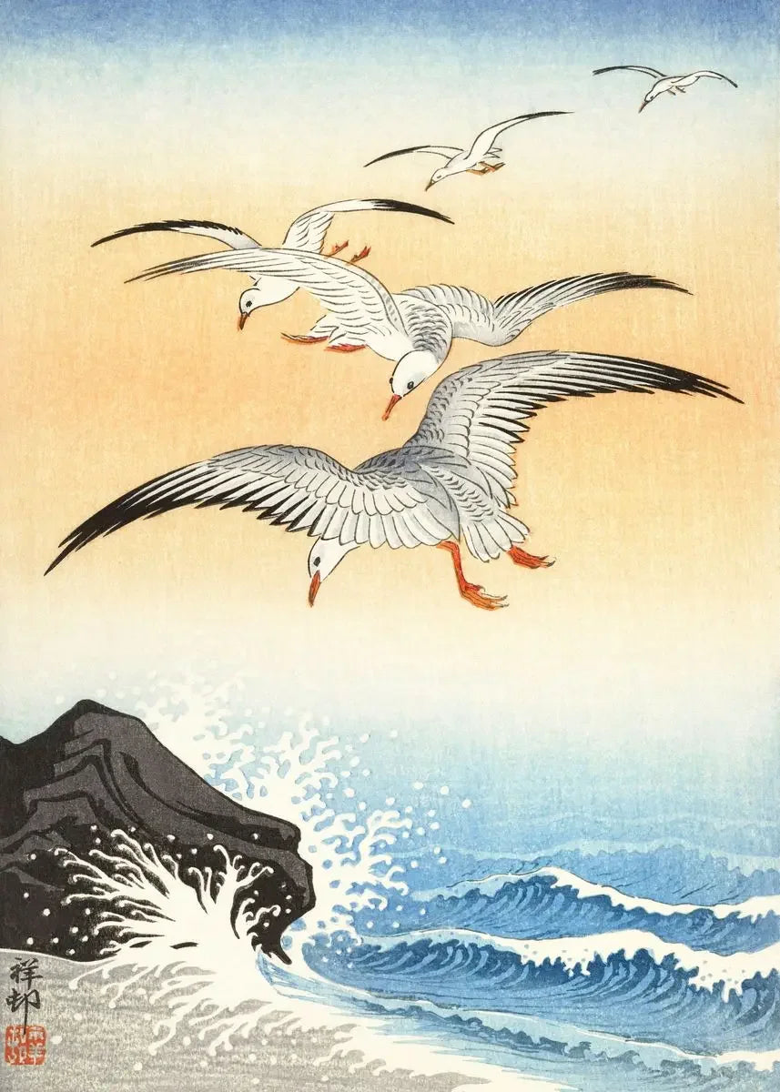 Ohara Koson Ukiyo-e Canvas Print — Vintage Japanese Kachō-e Wall Art
