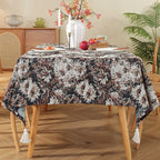 Moroccan Floral Tablecloth — Vintage Pattern Rectangular Table Cover
