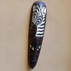 Hand-Carved African Stone Mask — Wooden Wall Hanging
