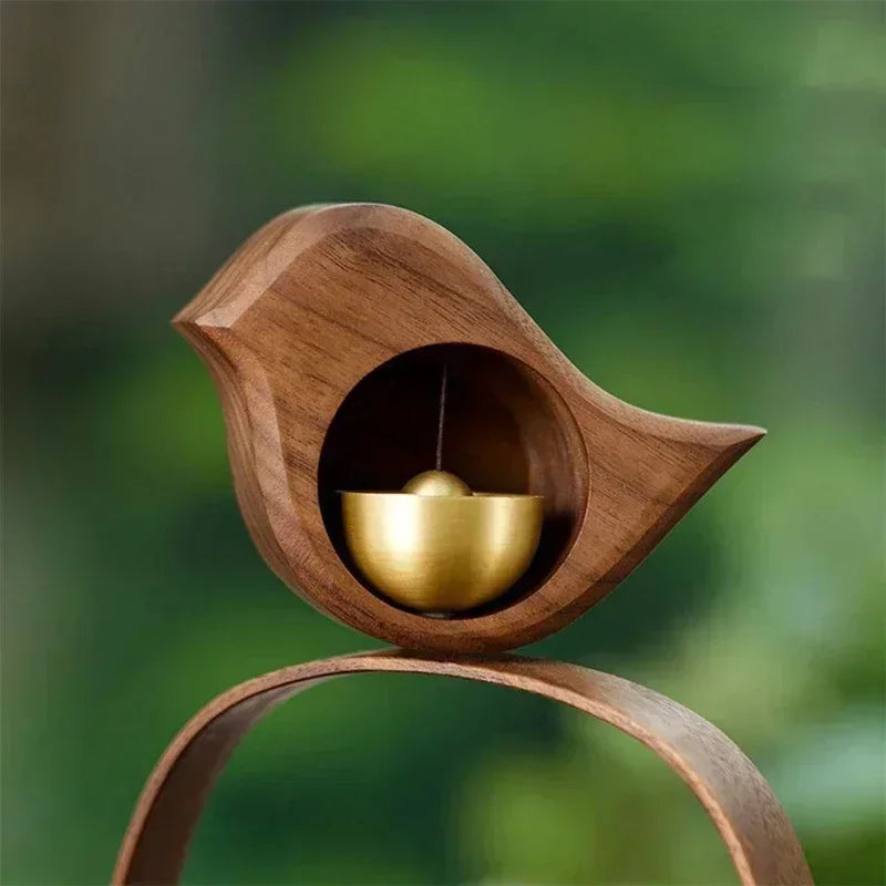 Japanese Landscape Wooden Wind Chime — Magnetic Doorbell & Entrance Bell