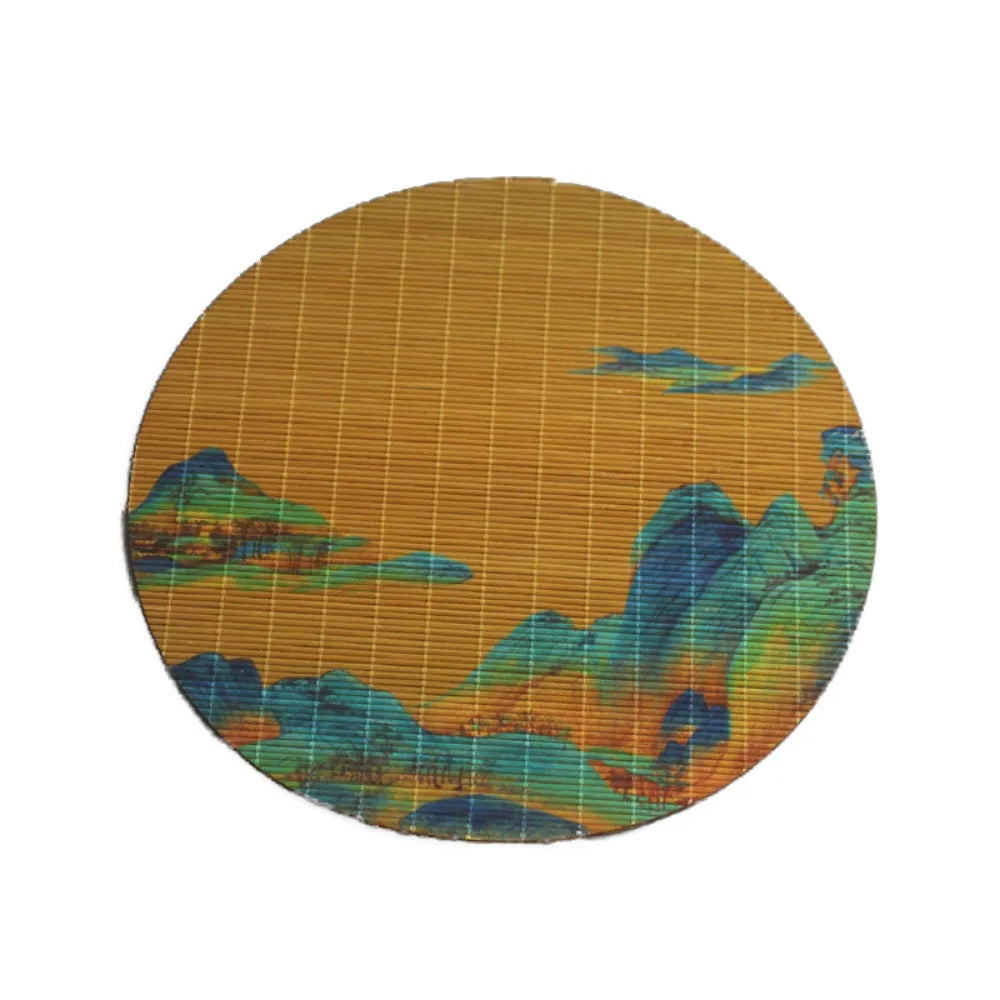 Woven Bamboo Tea Mats, Set of 2 — Japanese-Style Heat-Resistant Tea Ceremony Mats
