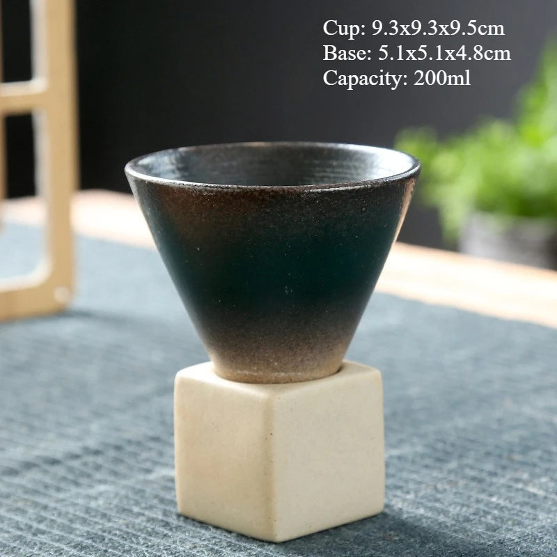 Japanese Pottery Tea Cup — Rustic Ceramic Coffee Mug