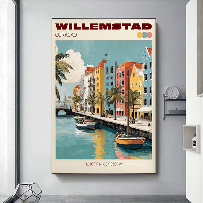 Vintage Havana, Cuba Travel Poster Canvas Print — Latin Heritage Wall Art