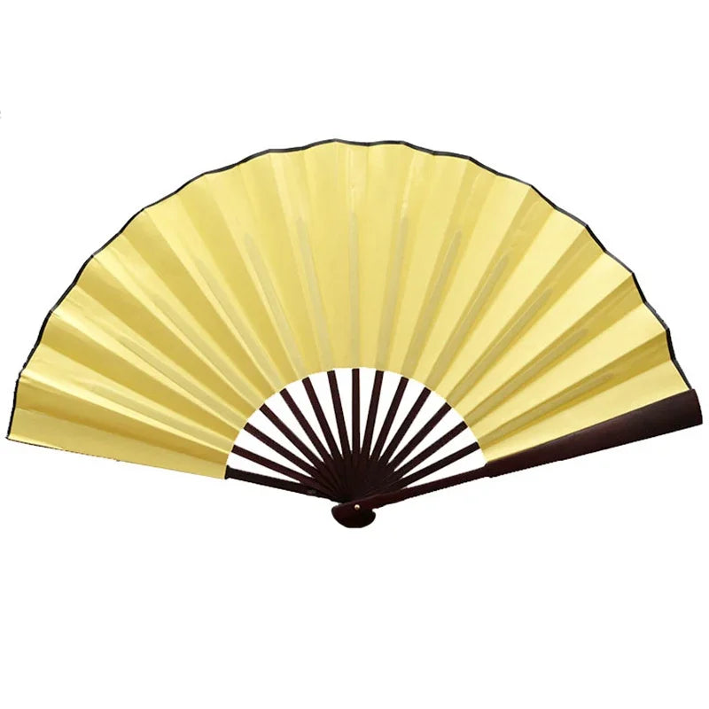 10/13 Inch Folding Fan Hand Silk Cloth DIY Chinese Folding Fan Wooden Bamboo Antiquity Fold Fans DIY Calligraphy Painting Decor