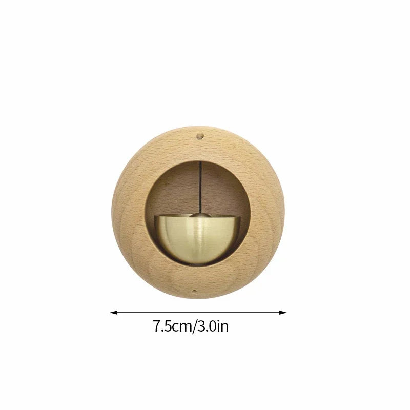 Japanese Landscape Wooden Wind Chime — Magnetic Doorbell & Entrance Bell