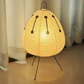Japanese Rice Paper Table Lamp — Tripod Lantern Light, 3 Light Colors