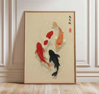 Koi Fish Zen Canvas Print — Minimalist Japandi Wall Art