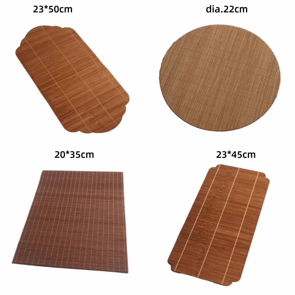 Woven Bamboo Tea Mats, Set of 2 — Japanese-Style Heat-Resistant Tea Ceremony Mats