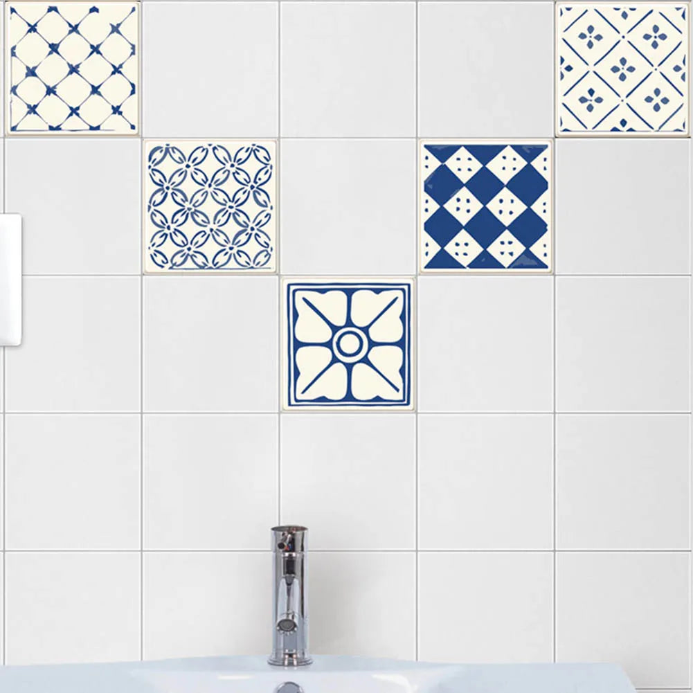 20pcs Kitchen Bathroom Toilet Adhesive Wallpaper Excellent PVC Plastics Prolonged  Waterproof Tile Mosaic Stickers
