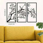 Peach Blossom Metal Wall Art — Japanese Floral Home Décor