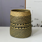 Hand-Woven Buri Storage Basket | Filipino-Inspired Plant Fiber Vase