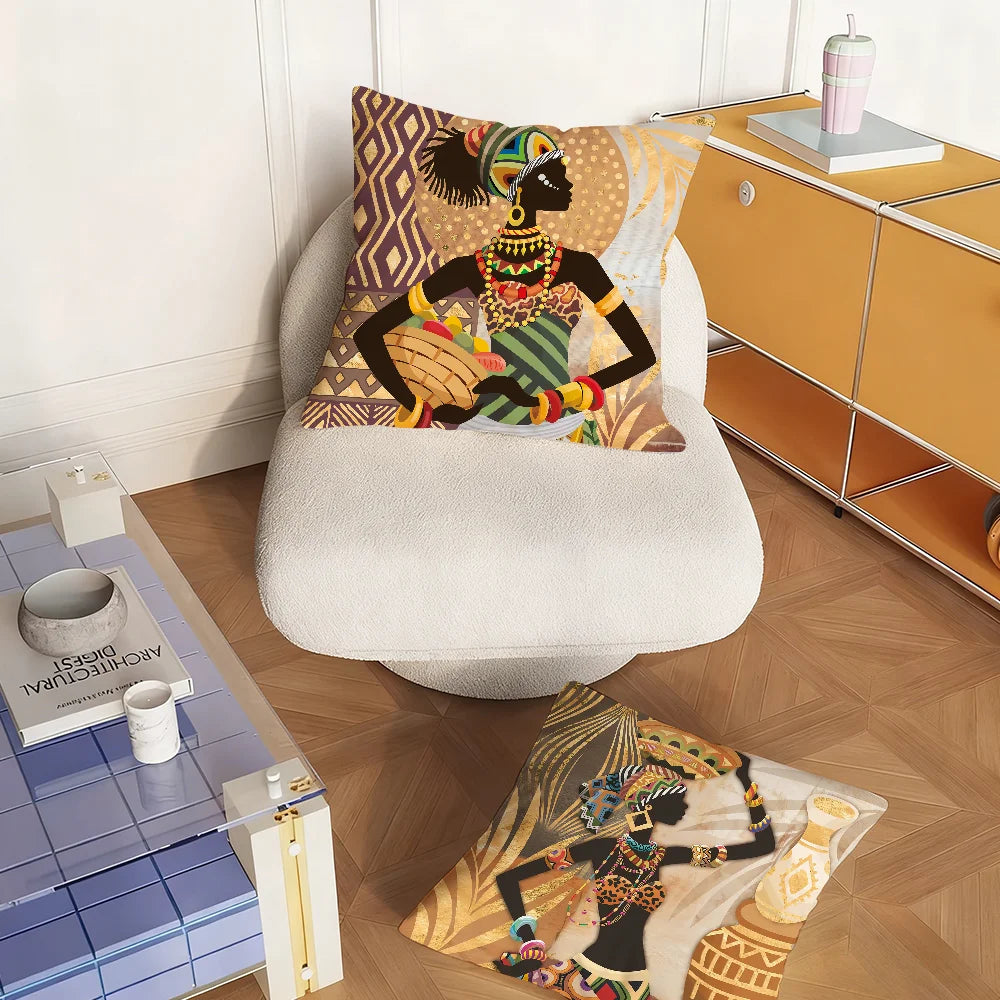 African Tribal Elephant Cushion Cover