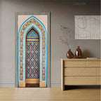 Moroccan Arch Door Mural — Islamic Geometric Wall Sticker