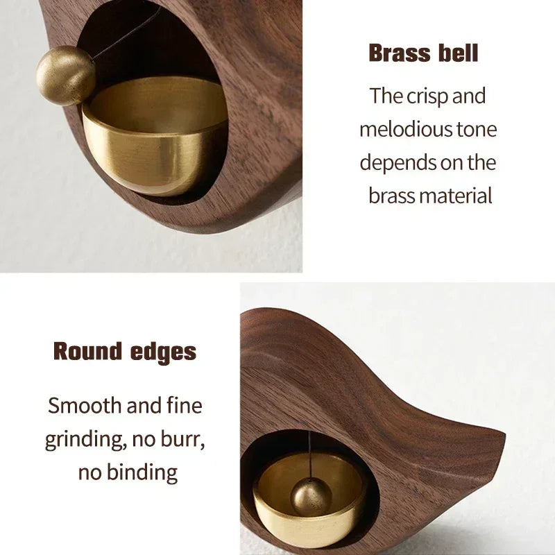Japanese Landscape Wooden Wind Chime — Magnetic Doorbell & Entrance Bell