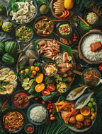 Filipino Landscape Canvas Print — Cuisine, Fishing & Nature Wall Art