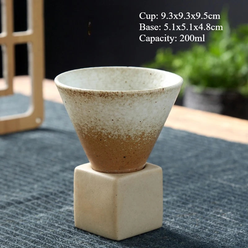 Japanese Pottery Tea Cup — Rustic Ceramic Coffee Mug