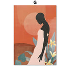 African Woman in Bloom — Canvas Wall Art Print