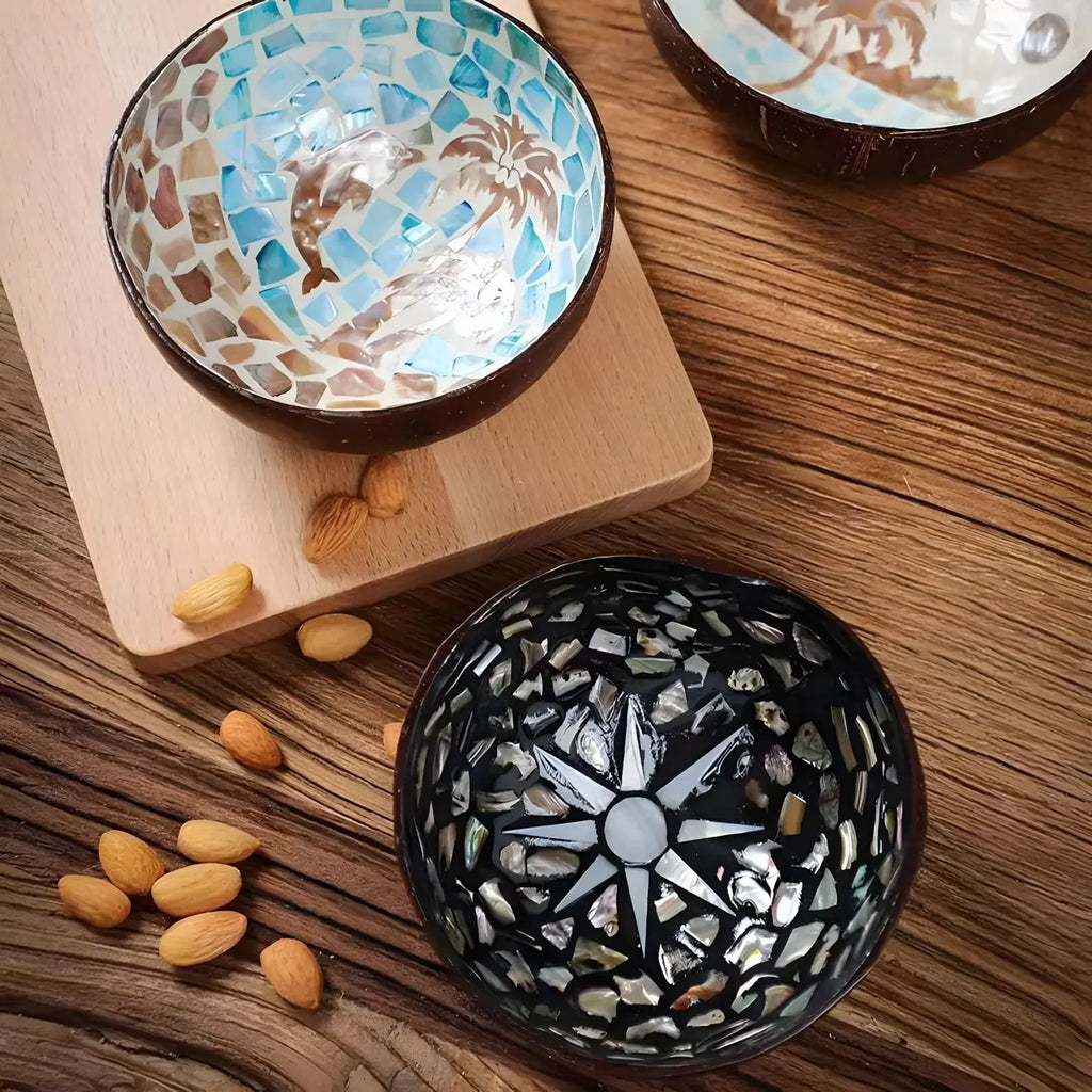 Capiz-Inspired Coconut Shell Bowl — Handmade Filipino Storage &amp; Décor