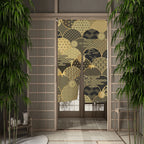 Great Wave Noren Door Curtain — Japanese Linen Half Curtain