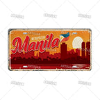 Philippines City Landmark Metal Sign — Decorative Wall Plate