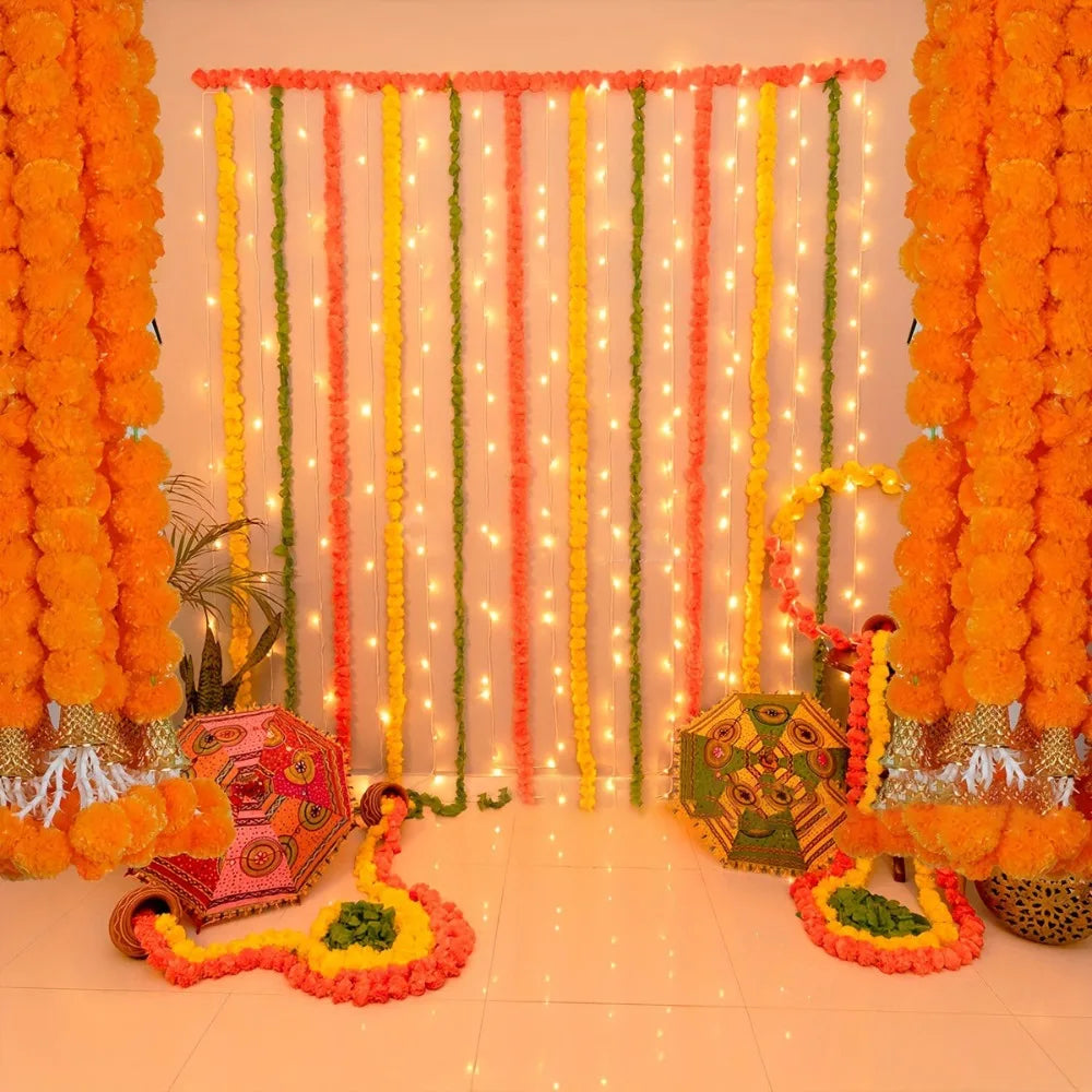 Artificial Marigold Garland — Indian Pooja & Wedding Décor
