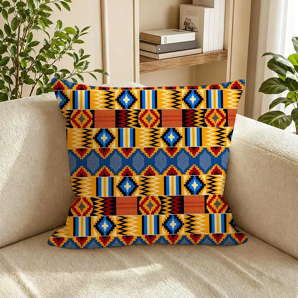 Design 6 kente pattern cushion cover