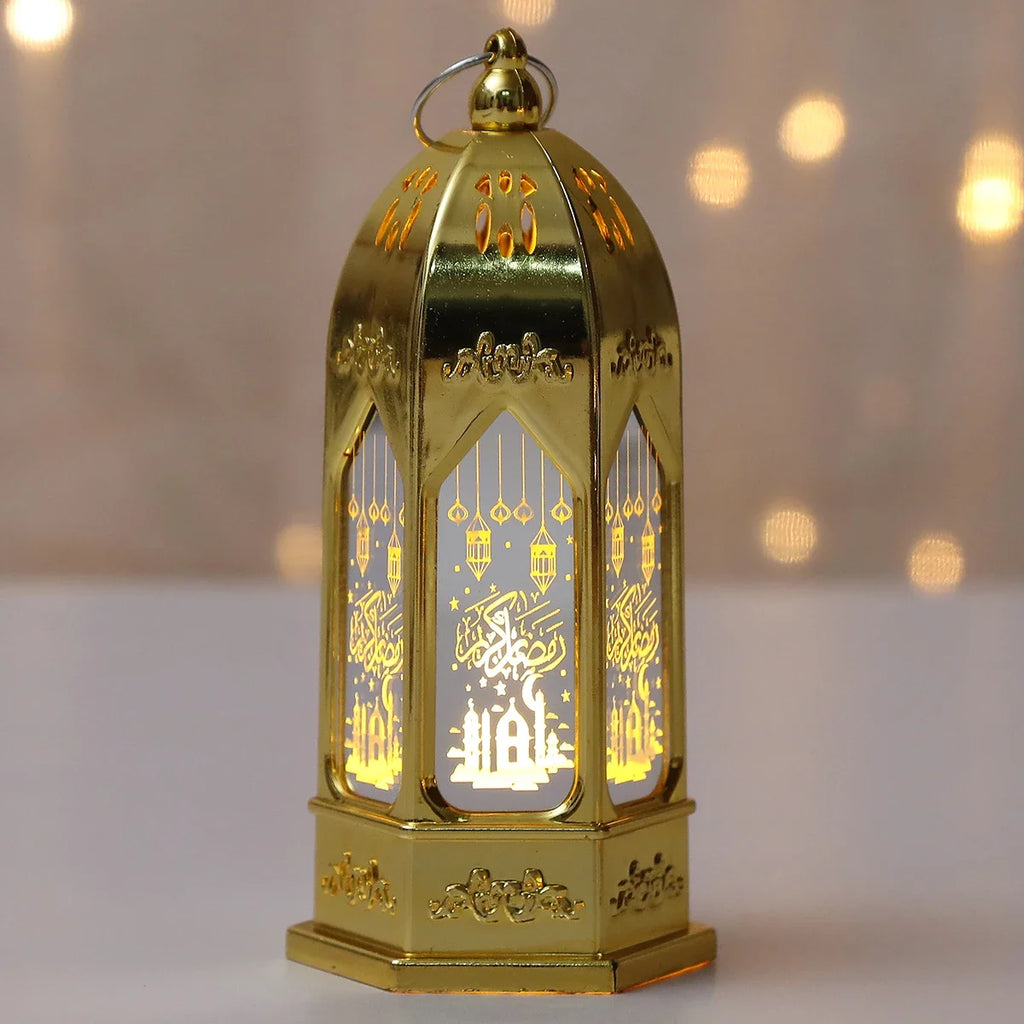Eid Mubarak Moon LED Candle Lantern — Ramadan & Eid Al-Adha Décor