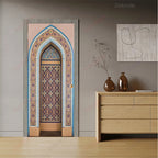 Moroccan Arch Door Mural — Islamic Geometric Wall Sticker