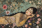 Mughal Woman Portrait — Vintage Indian Canvas Wall Art