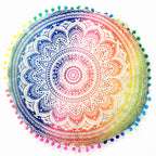 Moroccan Mandala Floor Cushion Cover — Round Bohemian Tatami Seat Cover