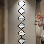 Moroccan-Style Wall Mirror Set – Classic Black Geometric Design