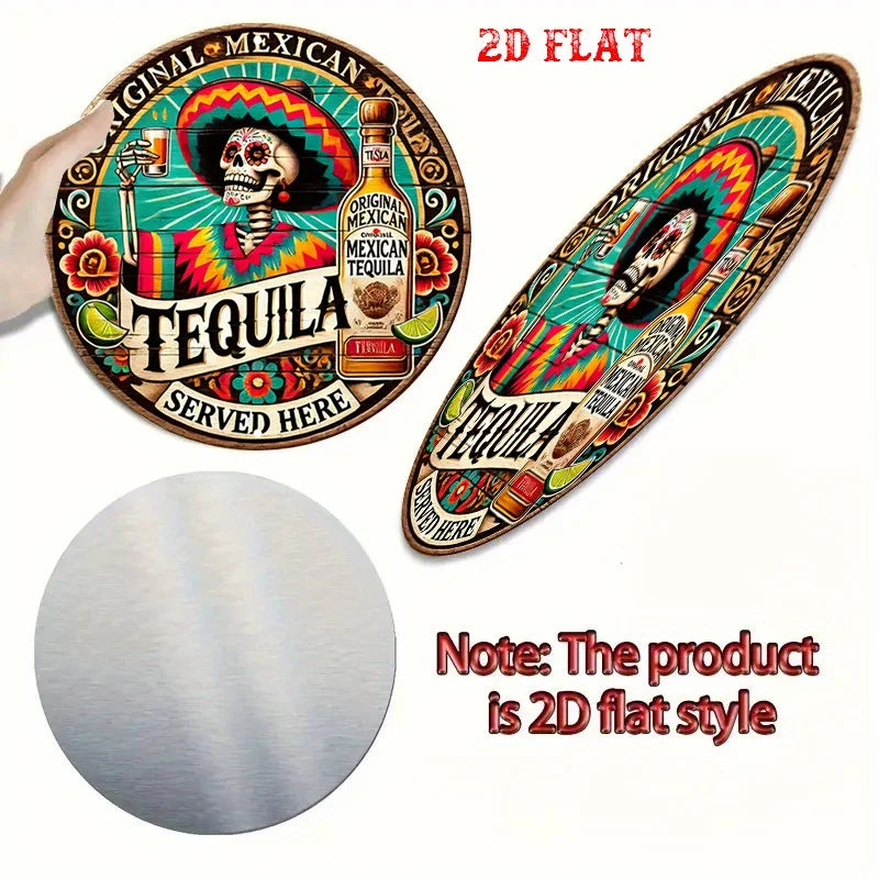 Day of the Dead Sugar Skull — Vintage Tin Sign