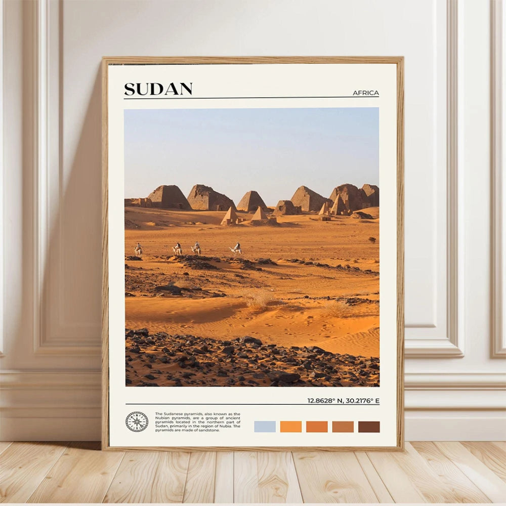 African Travel Wall Art — Minimalist Destination Canvas Print, 24 Designs