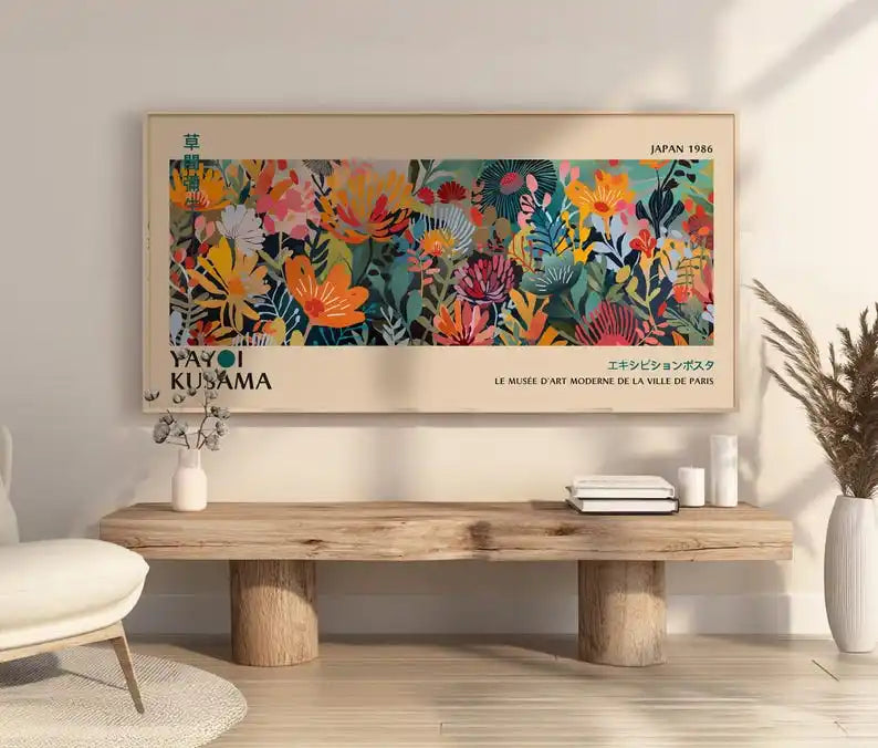 Yayoi Kusama Abstract Canvas Poster — Japanese Modern Art Print